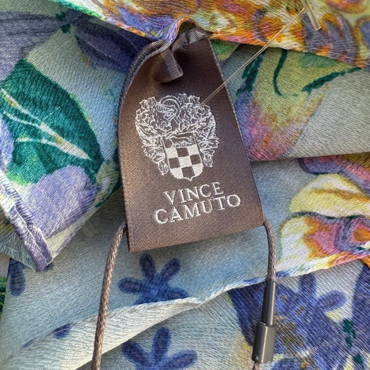 Vince Camuto Cottagecore Garden Floral Pastel Butterfly Scarf Wrap Shawl NWT