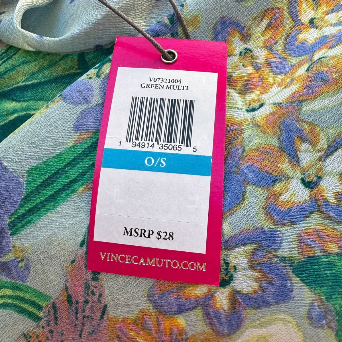 Vince Camuto Cottagecore Garden Floral Pastel Butterfly Scarf Wrap Shawl NWT