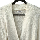 Switch Erika Vintage Womens Ivory Knit V Neck Long Sleeve Cottage Cardigan Sweater XL 2 image