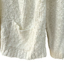 Switch Erika Vintage Womens Ivory Knit V Neck Long Sleeve Cottage Cardigan Sweater XL 3 image