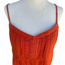 Switch Boho Textured Tiered Midi Dress Smocked Boho Orange Coastal Sundress Cottage 3 image