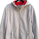 Switch Calvin Klein Womens Hooded Beige Zip Pockets Velcro Cuff Water Resistant Coat XL 2 image