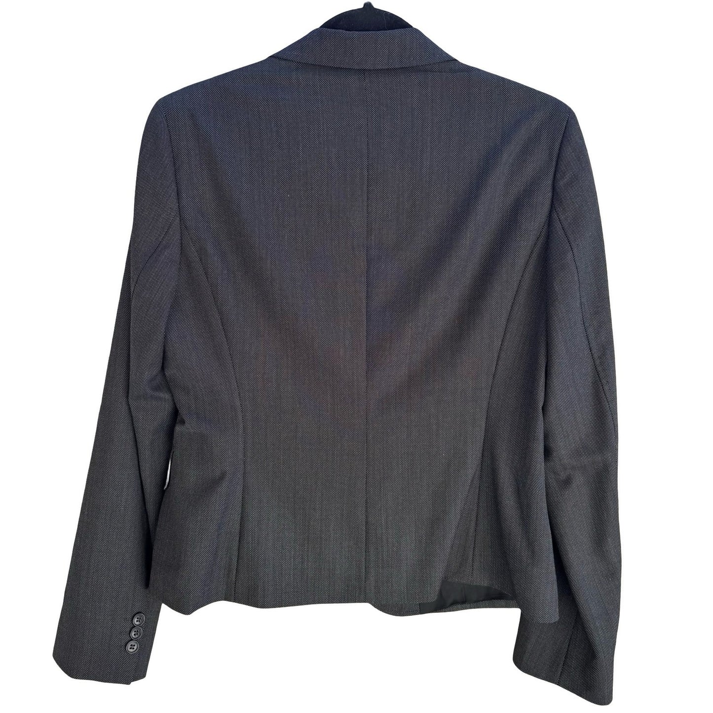 Faconnable Old Money Italian Minimalist Blazer Jacket Quiet Luxury Grey Womens 8