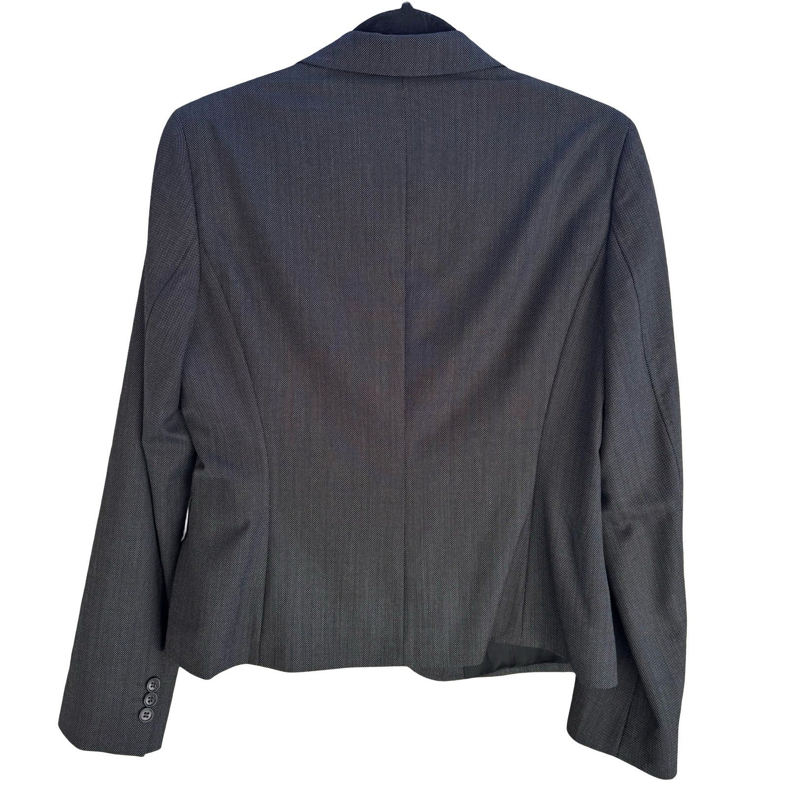 Faconnable Old Money Italian Minimalist Blazer Jacket Quiet Luxury Grey Womens 8