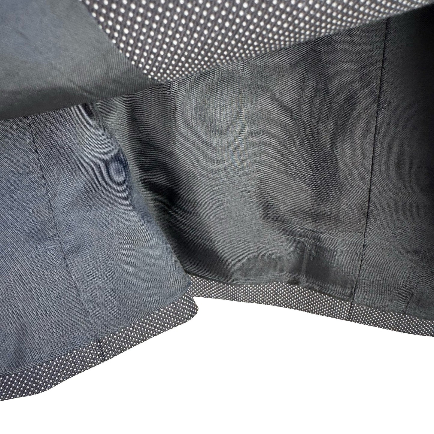 Faconnable Old Money Italian Minimalist Blazer Jacket Quiet Luxury Grey Womens 8