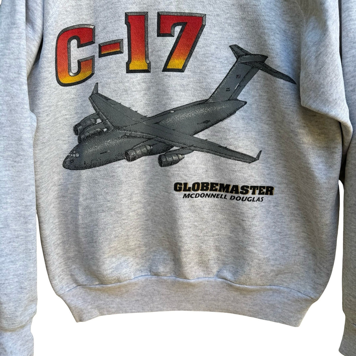 Vintage C-17 Globemaster McDonnell Douglas Aviation Military Sweatshirt Gray M