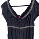 Switch Mix Nouveau Black Cotton Gauze Embroidered Boho Peasant Top XL NEW Festival 3 image