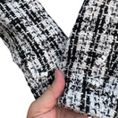 Switch Forever 21 Womens Black White Tweed Cropped Double Breasted Blazer Jacket M 3 image
