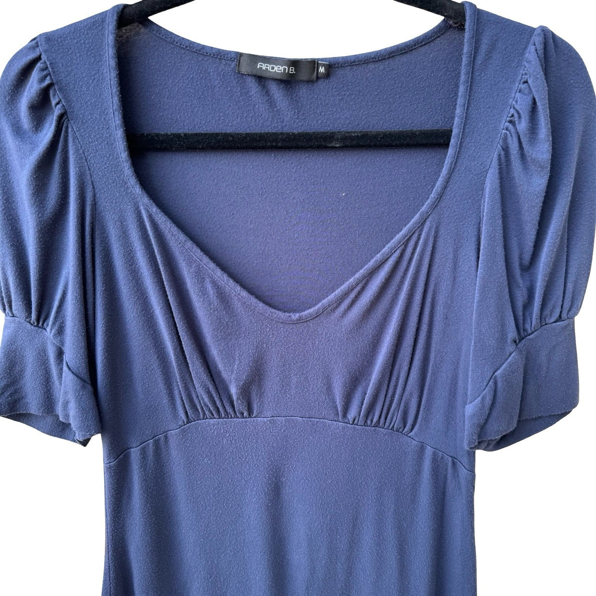 Arden B Y2K Coquette Romantic Ruched Puff Sleeve Empire Waist Babydoll Blouse M