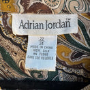 Switch Adrian Jordan Vintage Womens Boho Paisley Silk Long Sleeve Button Shirt Blouse 22 2 image