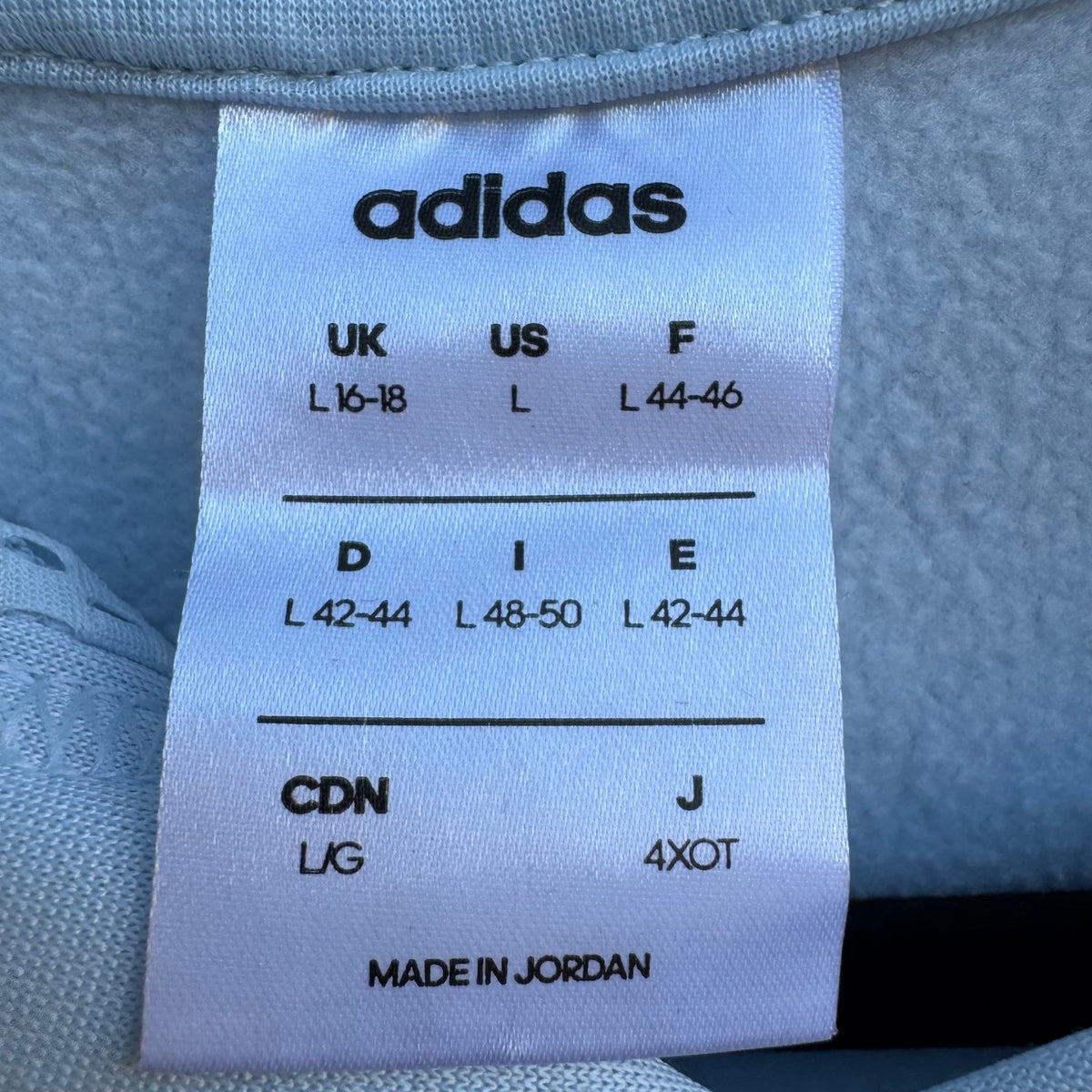 Adidas Aeroready Embossed Logo Mesh Hood Pullover Hoodie Pastel Blue Womens L