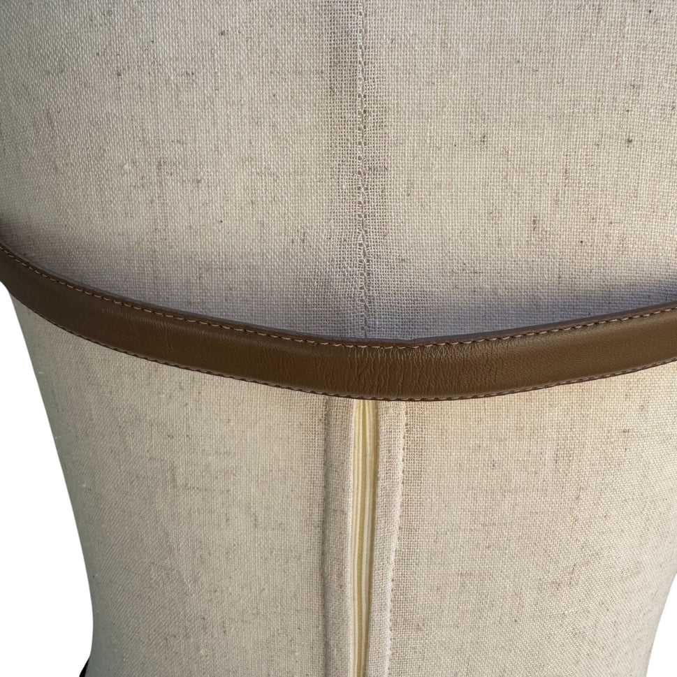 Liz Claiborne Vintage Womens Tan Full Grain Semi Aniline Leather Skinny Belt L