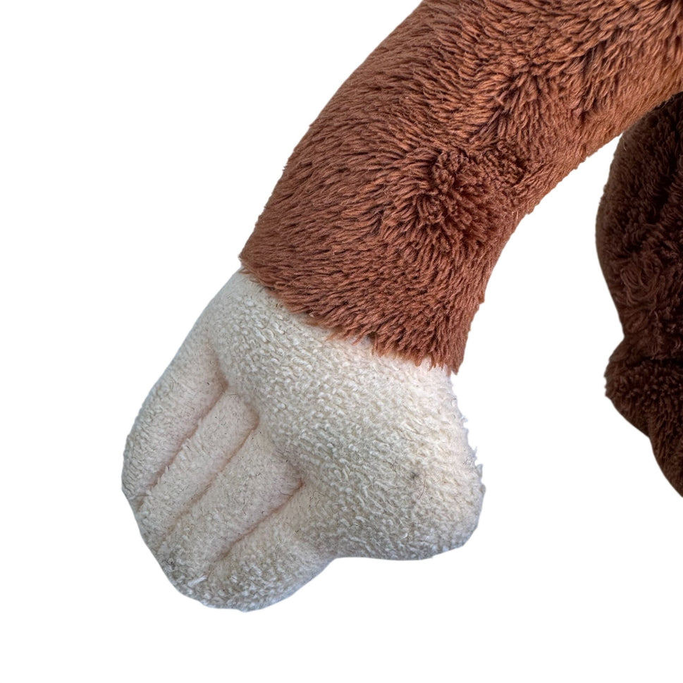 Curious George Vintage 90s Collectible Monkey Plush Toy With Santa Hat Applause