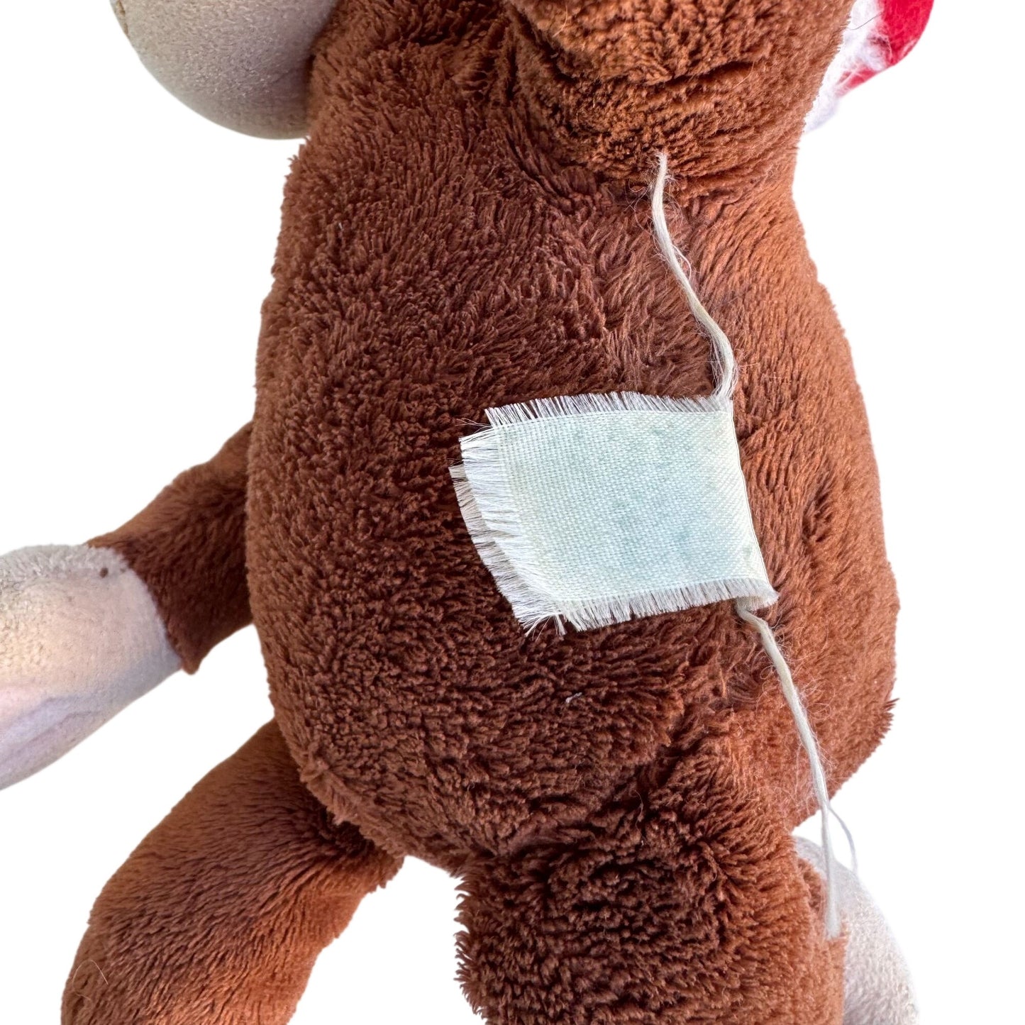 Curious George Vintage 90s Collectible Monkey Plush Toy With Santa Hat Applause