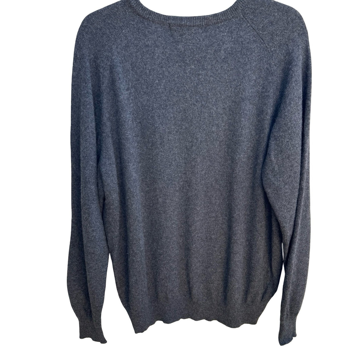 Kirkland Signature 100% Cashmere Quiet Luxury Minimalist Sweater Grey Mens L
