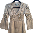 Switch Doki Geki Y2K Boho Fairycore Bell Sleeve Pointelle Bobble Knit Tunic Sweater S 3 image