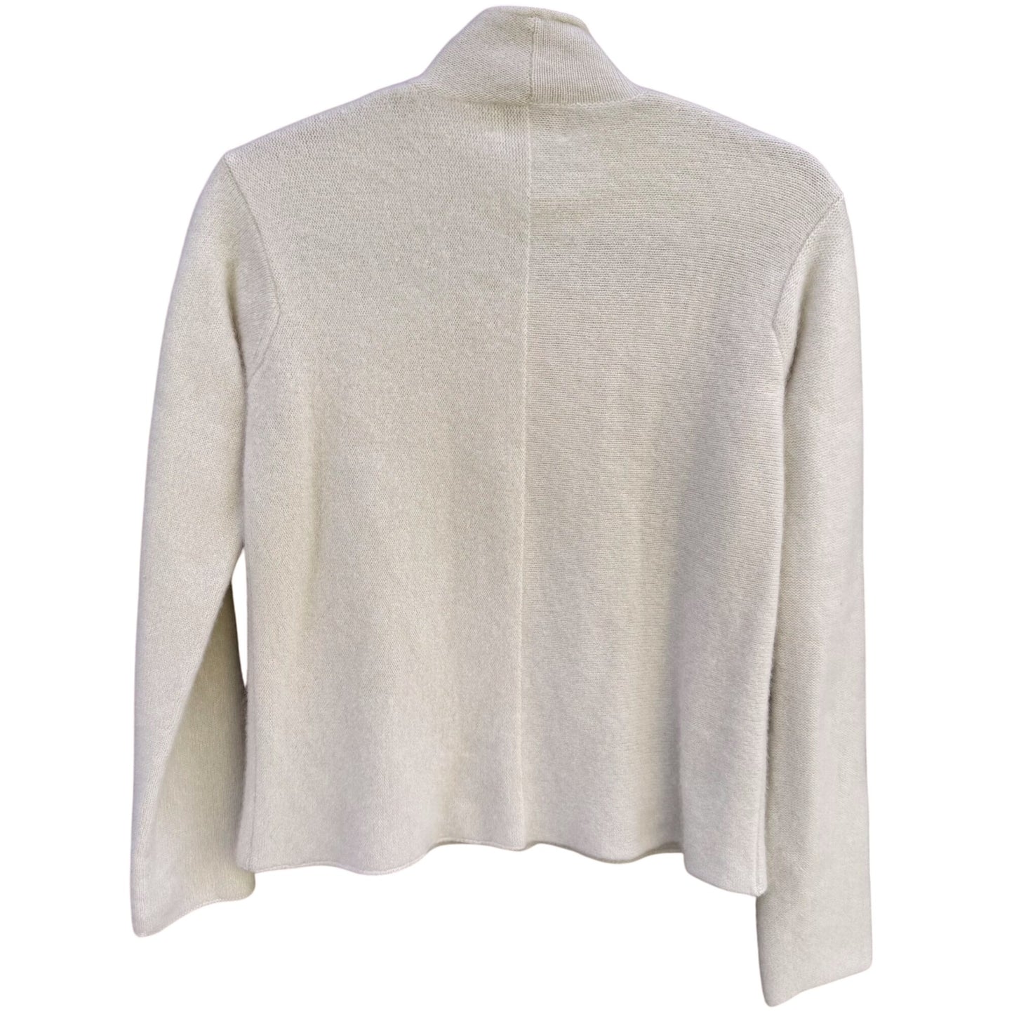 Neiman Marcus Cashmere Designer Cream Knit Luxury Turtleneck Sweater Womens L