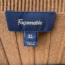 Switch Faconnable Silk Cashmere Blend Preppy Ribbed V-Neck Sweater Vest Brown Mens XL 2 image
