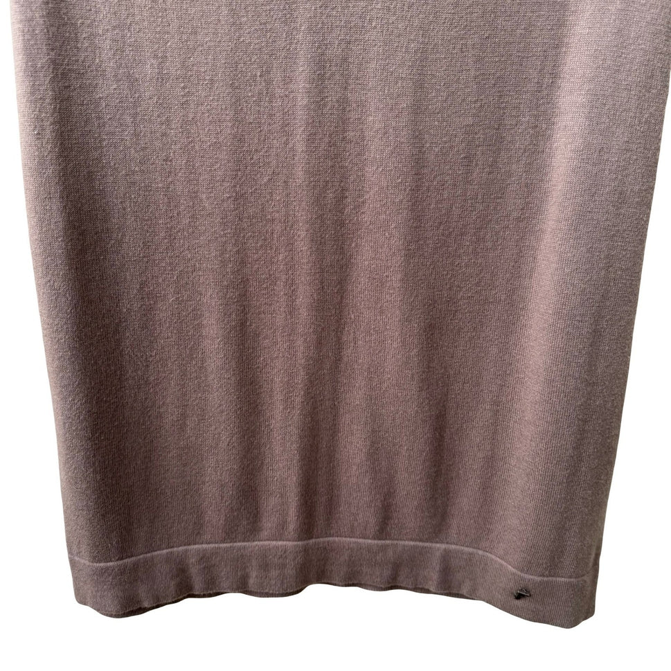 Faconnable Silk Cashmere Blend Preppy Ribbed V-Neck Sweater Vest Brown Mens XL
