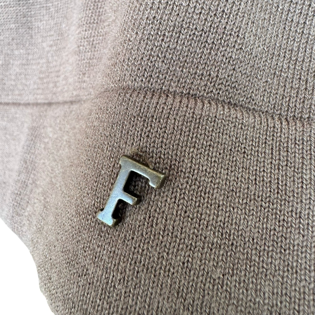 Faconnable Silk Cashmere Blend Preppy Ribbed V-Neck Sweater Vest Brown Mens XL