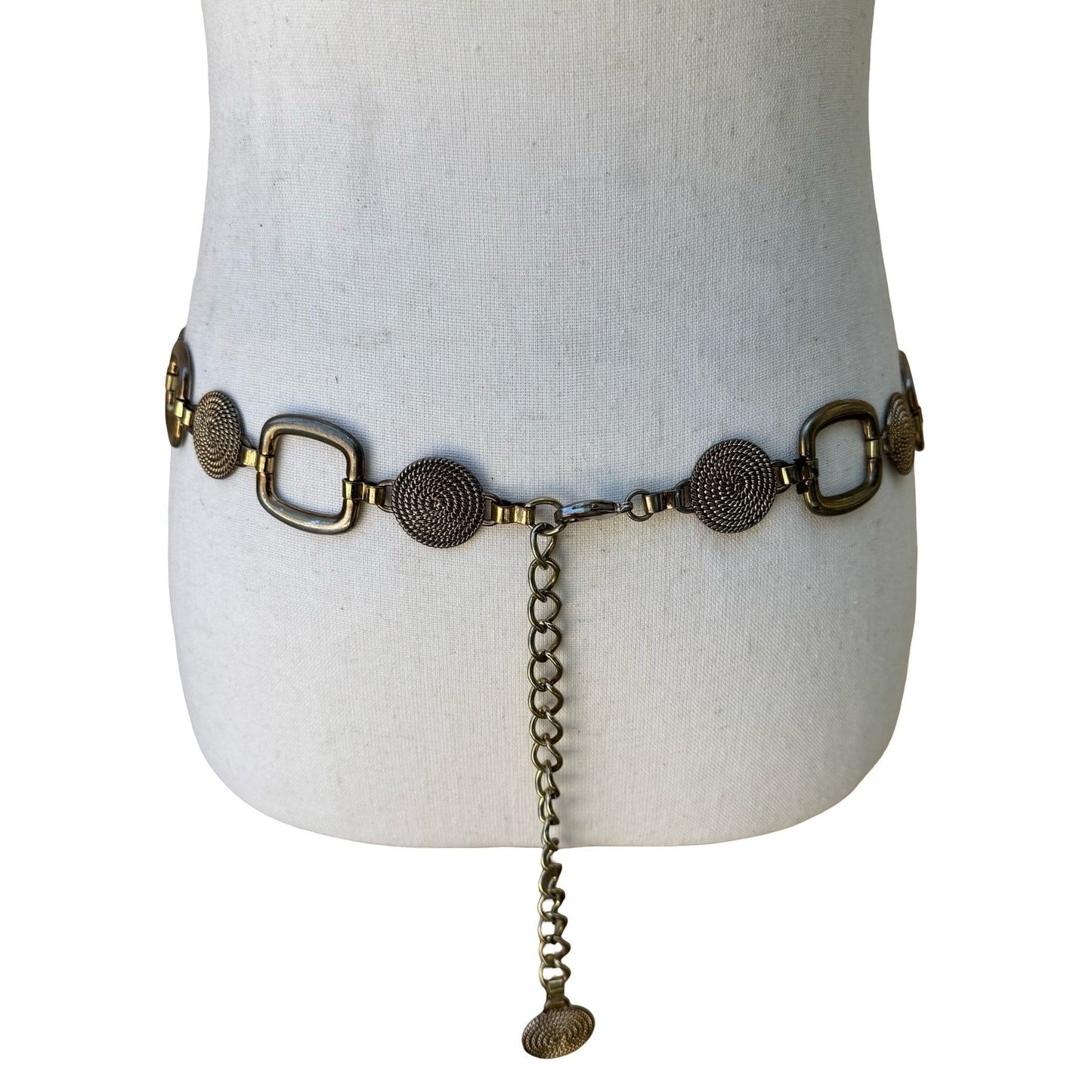 Vintage Y2K 90s Boho Steampunk Renaissance Whimsigoth Chain Link Statement Belt