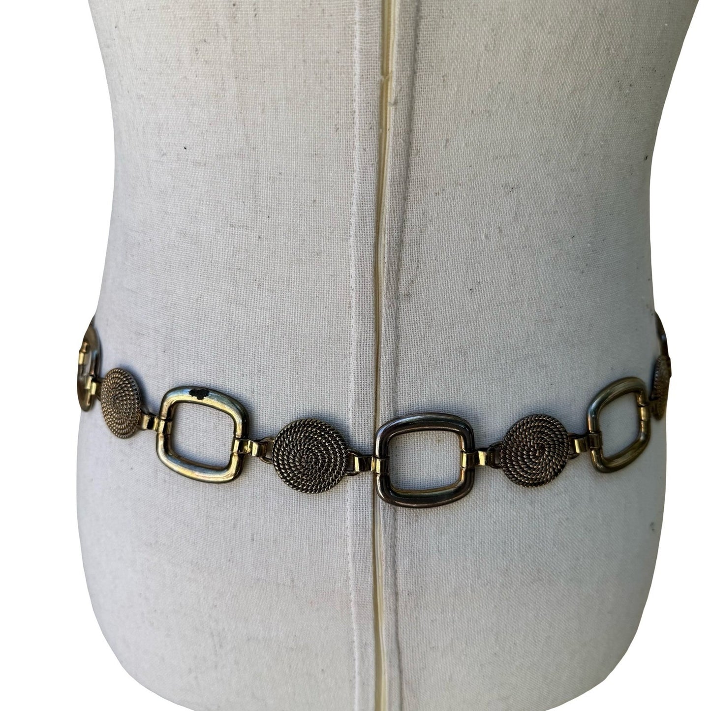 Vintage Y2K 90s Boho Steampunk Renaissance Whimsigoth Chain Link Statement Belt