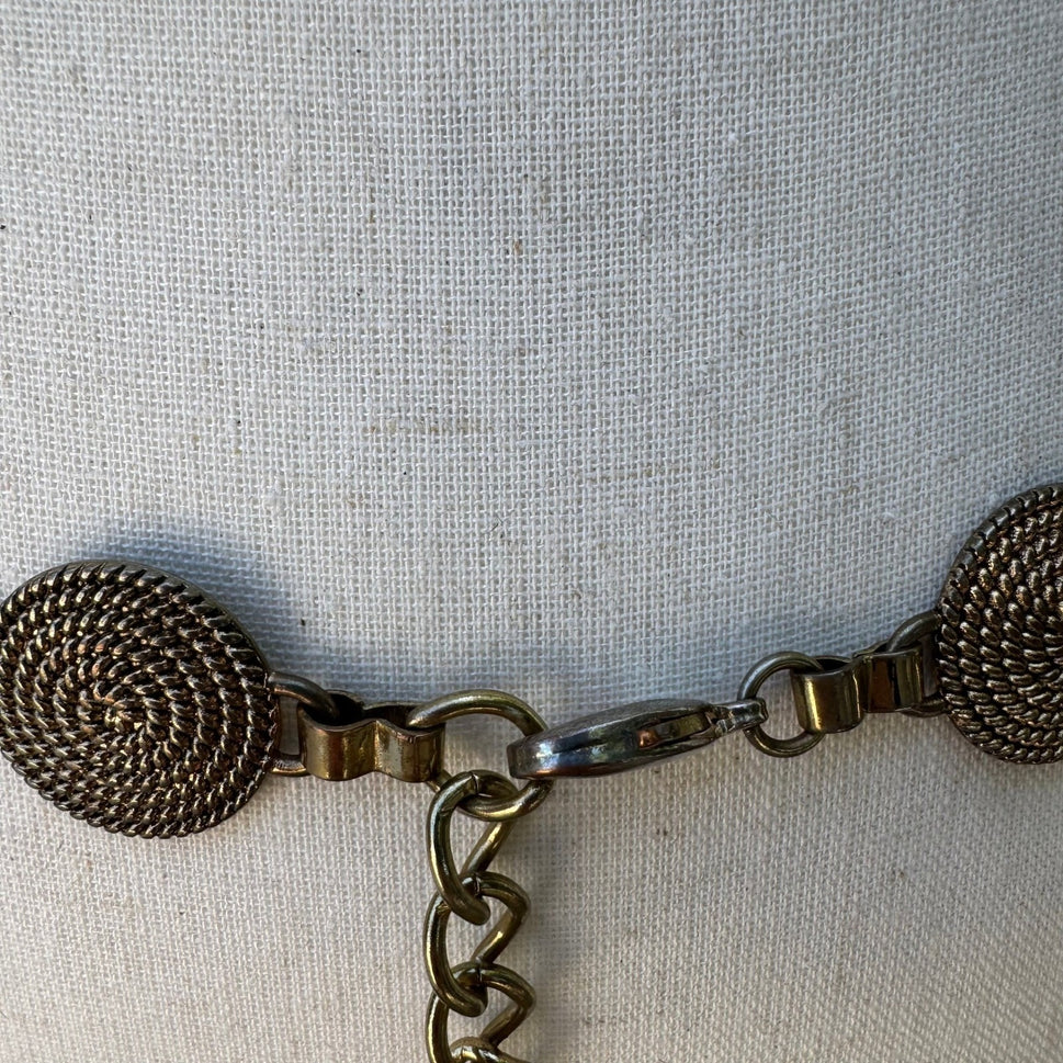 Vintage Y2K 90s Boho Steampunk Renaissance Whimsigoth Chain Link Statement Belt