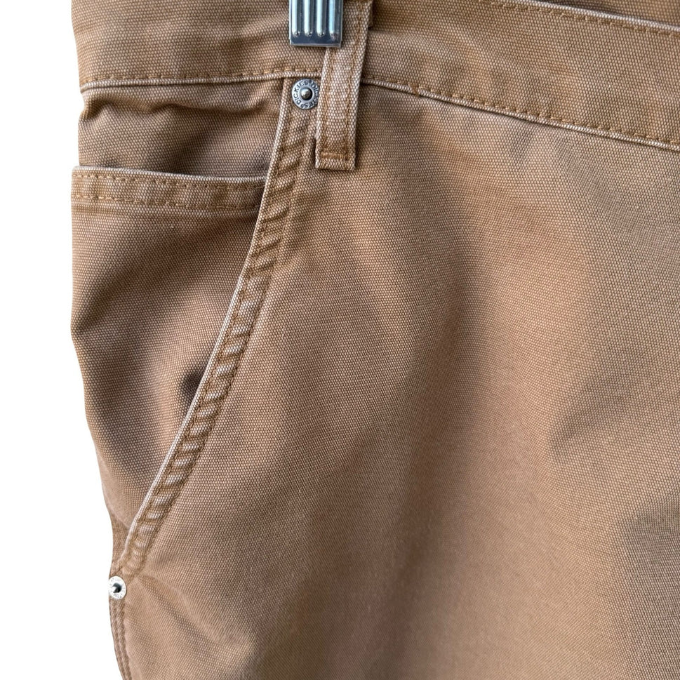 Dickies DP802SBD Flex Tough Max Duck Carpenter Workwear Pants Brown Mens 38x32