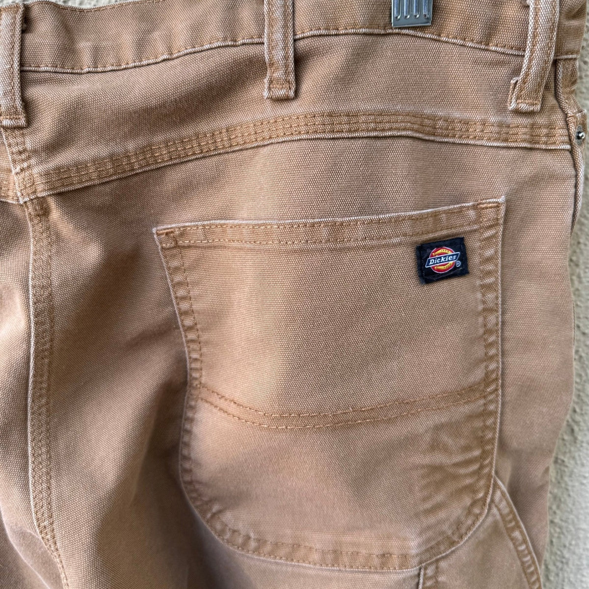 Dickies DP802SBD Flex Tough Max Duck Carpenter Workwear Pants Brown Mens 38x32