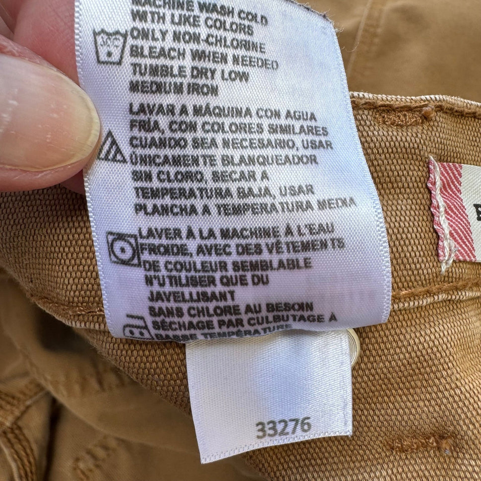 Dickies DP802SBD Flex Tough Max Duck Carpenter Workwear Pants Brown Mens 38x32