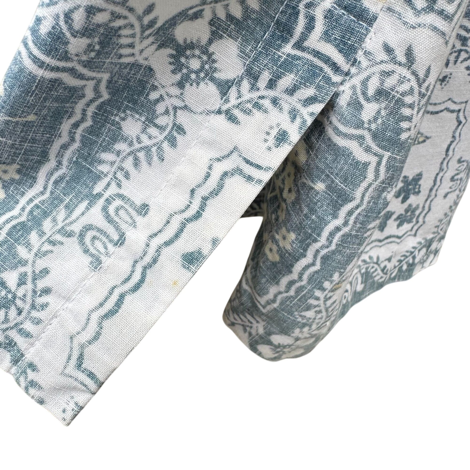 Reyn Spooner Vintage Mens Blue Hawaiian Lahain Sailor Button-Up Shirt Gold Label