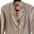 Switch Calvin Klein Vintage 90s Linen Blend Minimalist Old Money Blazer Jacket Tan 8 3 image