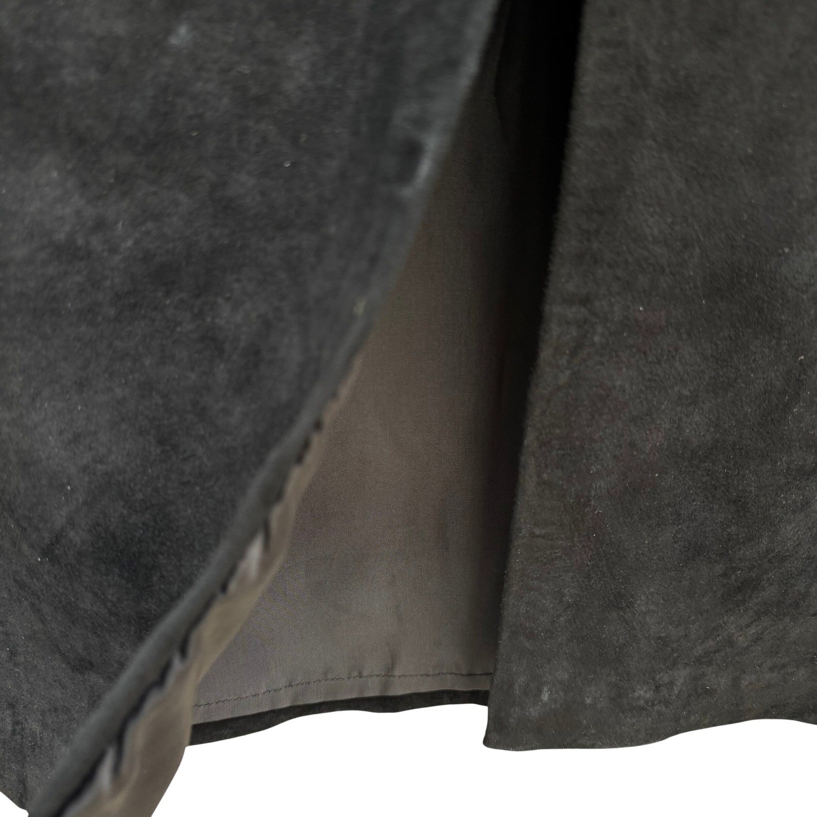 Terry Lewis Classic Luxuries Black Suede Leather Maxi Skirt T5019-001 Womens 6P
