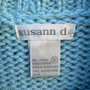 Switch Susann D Vintage Womens Blue Chunky Knit Turtleneck Sweater Oversized Pocket S 2 image
