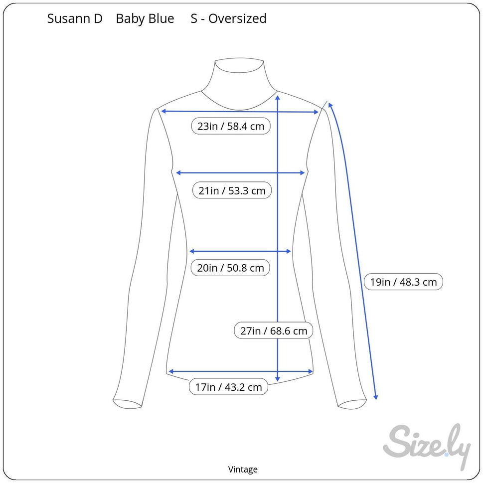 Susann D Vintage Womens Blue Chunky Knit Turtleneck Sweater Oversized Pocket S