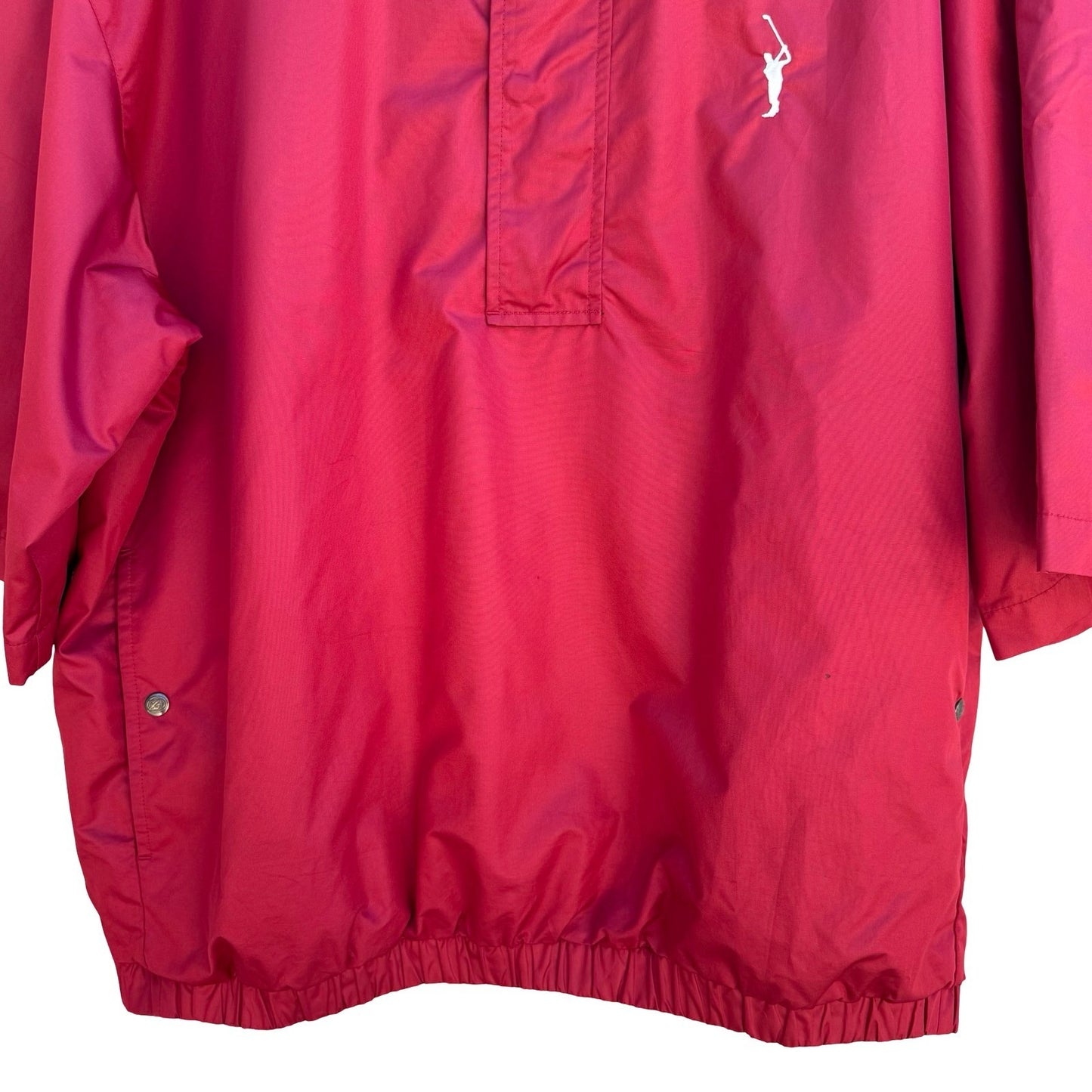 Ahead Authentics Gorpcore Red Athleisure Golf Windshirt Pullover Sporty Mens L