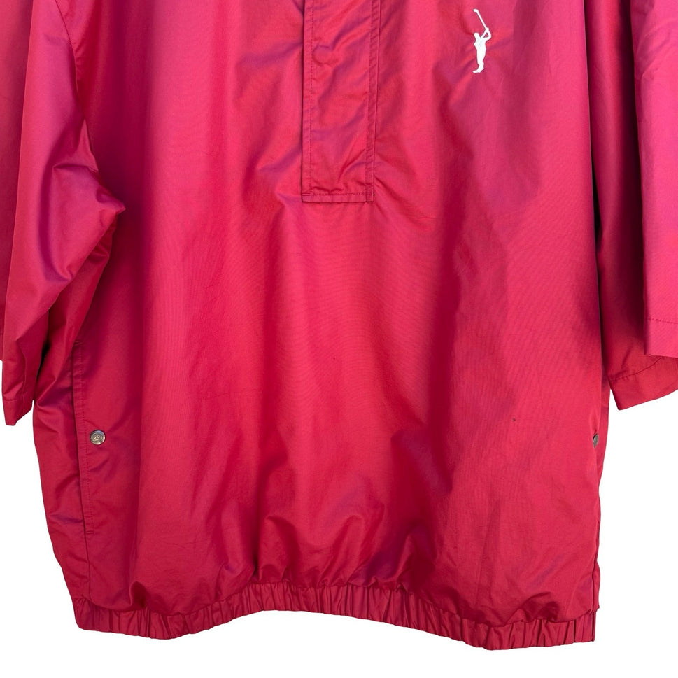 Ahead Authentics Gorpcore Red Athleisure Golf Windshirt Pullover Sporty Mens L