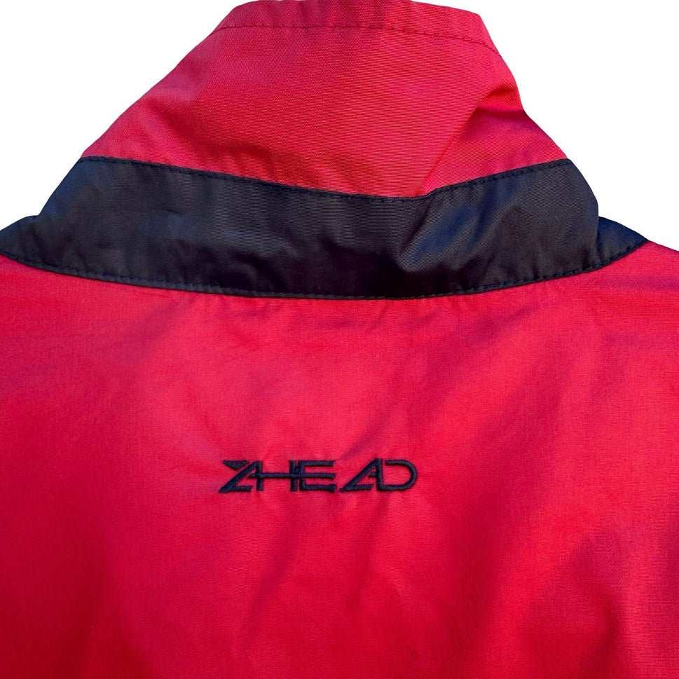 Ahead Authentics Gorpcore Red Athleisure Golf Windshirt Pullover Sporty Mens L