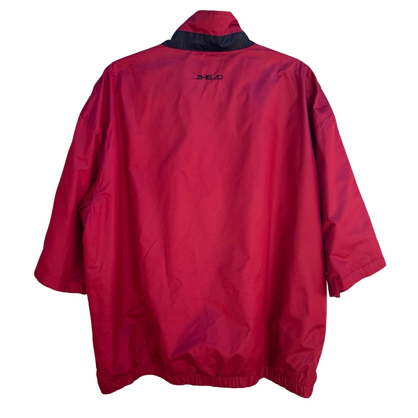 Ahead Authentics Gorpcore Red Athleisure Golf Windshirt Pullover Sporty Mens L