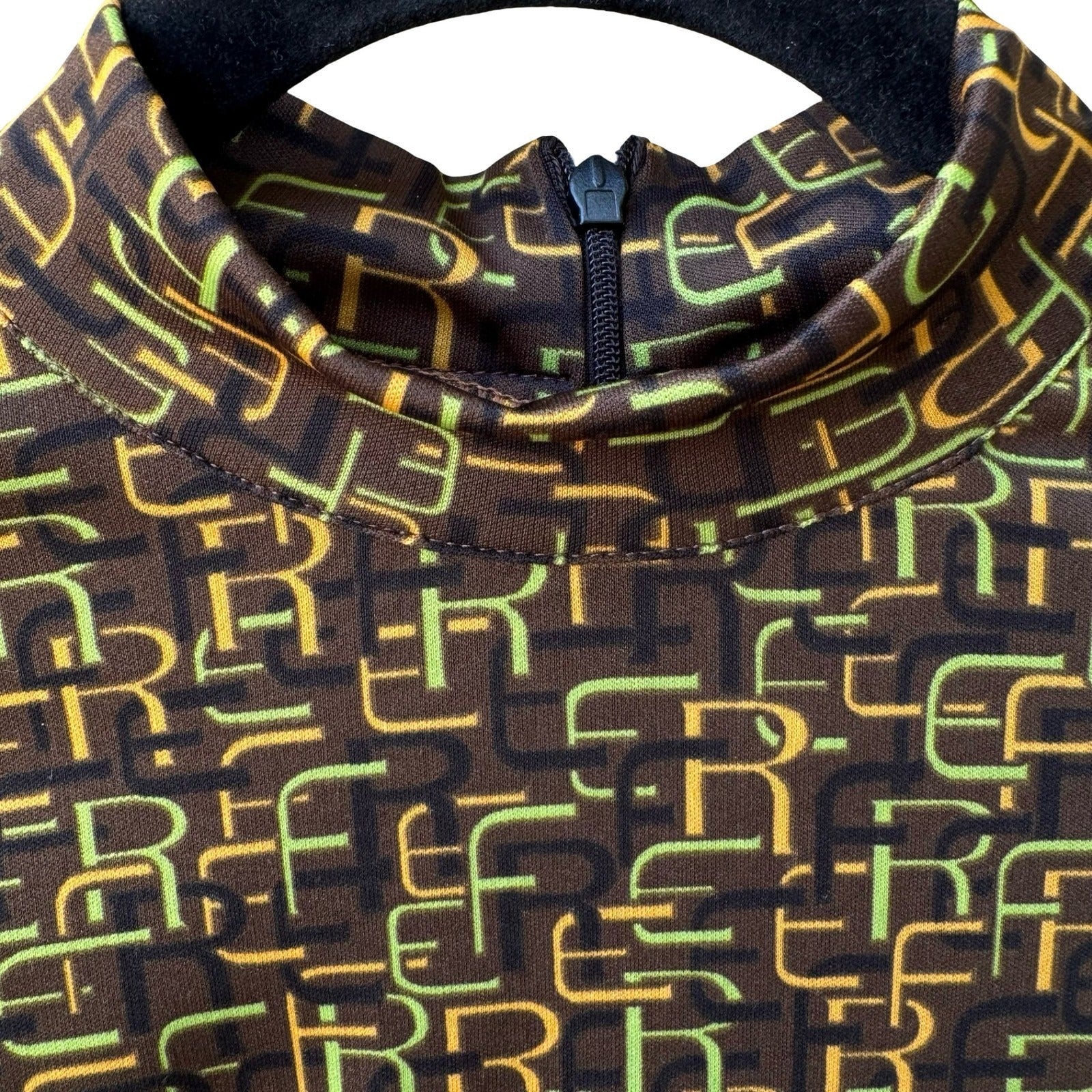 Protect Our Nature French Vintage Y2K Cyber Streetwear Mod Mock Neck Crop Top