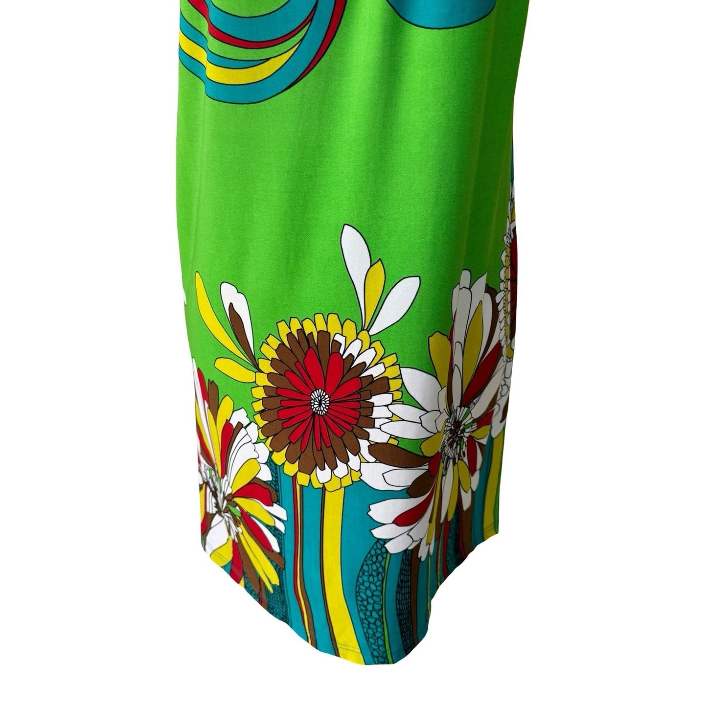 As U Wish Y2K Psychedelic Mod Festival Groovy Boho Dopamine Floral Mini Dress S