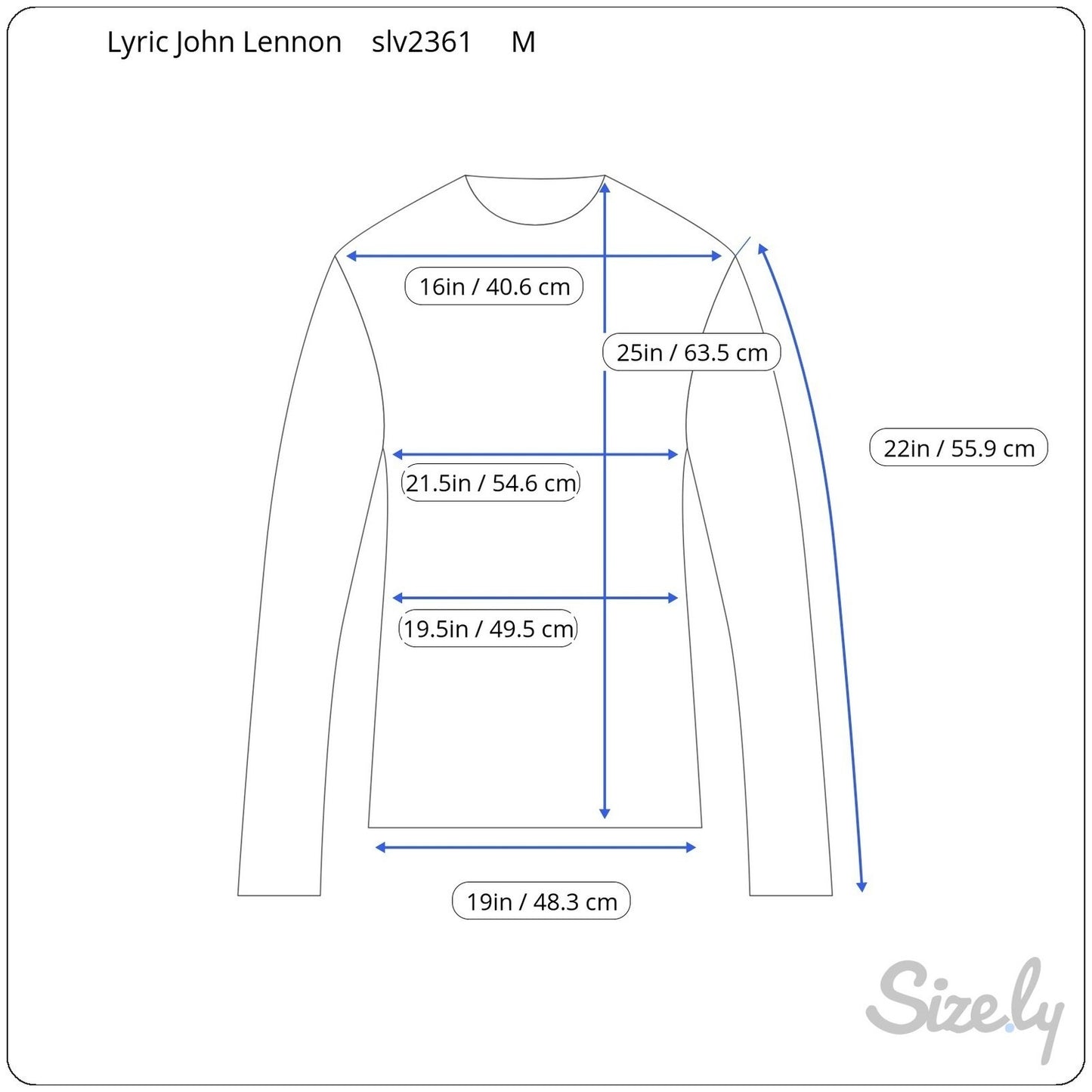 Lyric Culture John Lennon Imagine Graphic Long Sleeve Top White Medium USA Made