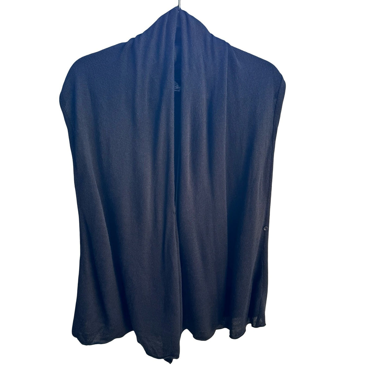 Hot in Hollywood Minimalist Layering Draped Open Front Sleeveless Cardigan M