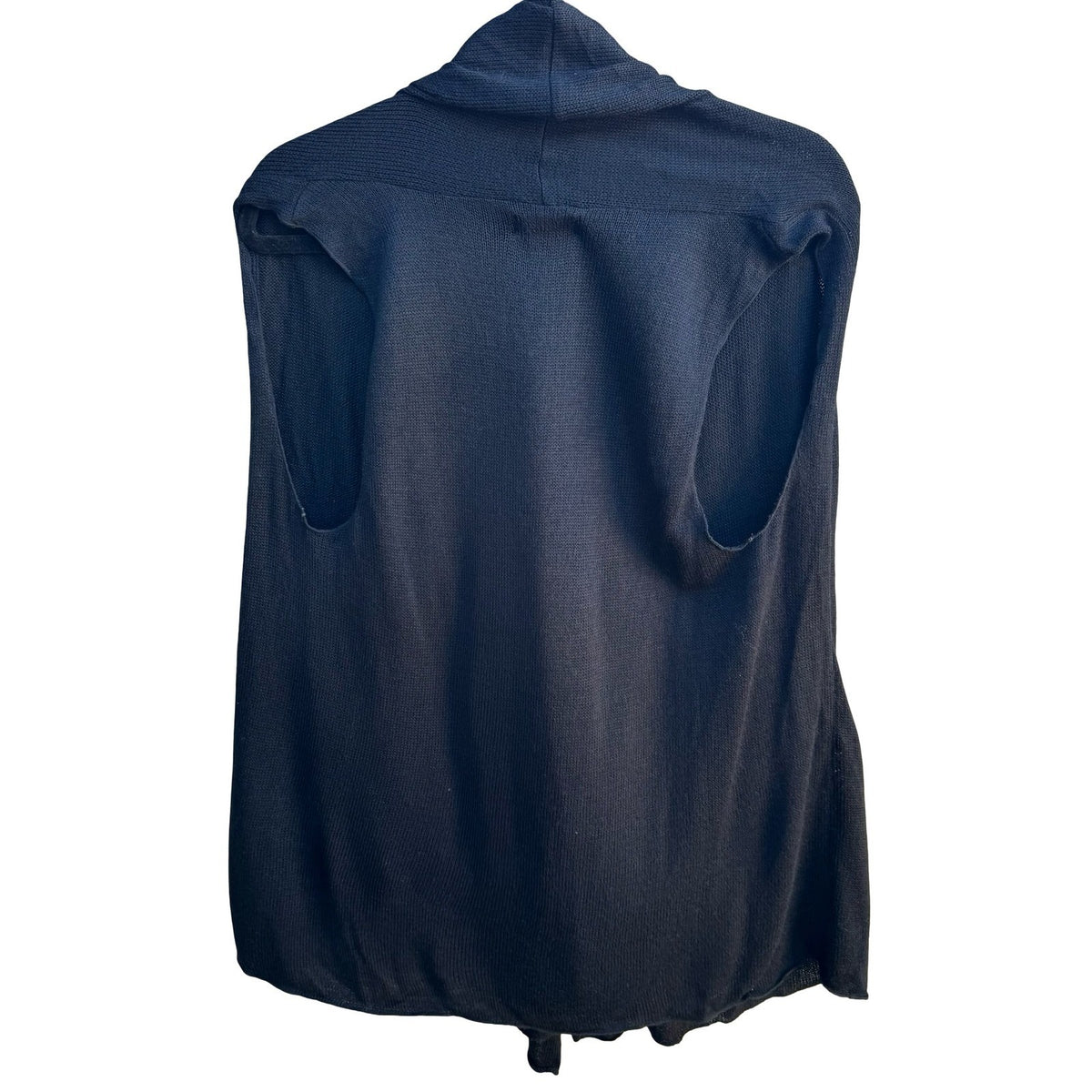 Hot in Hollywood Minimalist Layering Draped Open Front Sleeveless Cardigan M