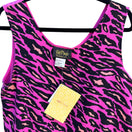 Switch Bob Mackie Wearable Art Womens Pink Zebra Print Silk Sleeveless Tank Blouse New M 3 image