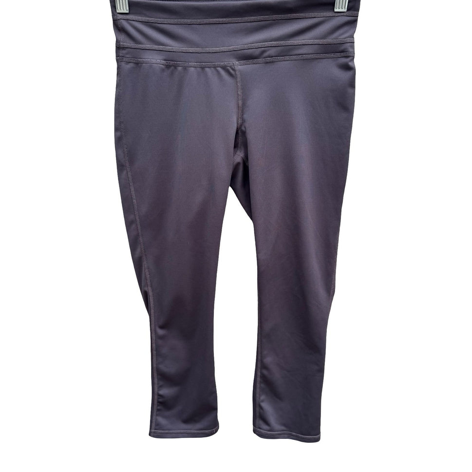 Ideology Gray Performance Capri Leggings Workout Yoga Pants Hidden Pocket XS