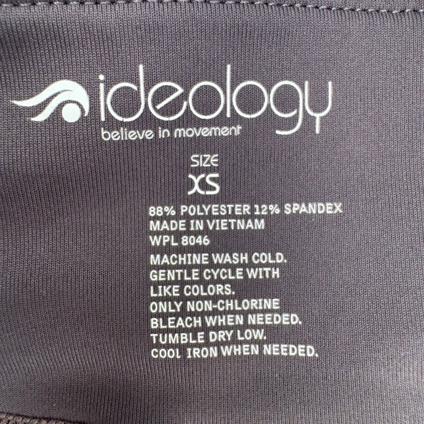 Ideology Gray Performance Capri Leggings Workout Yoga Pants Hidden Pocket XS