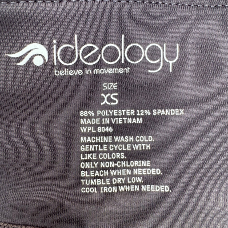 Ideology Gray Performance Capri Leggings Workout Yoga Pants Hidden Pocket XS