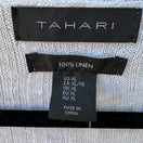 Switch Tahari 100% Linen Coastal Ribbed Open Front Cardigan Sweater White Womens XL NWT 2 image