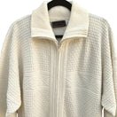 Switch Comfort Knits Mens Vintage Ivory Full-Zip Basketweave Grandpa Cardigan Sweater L 2 image